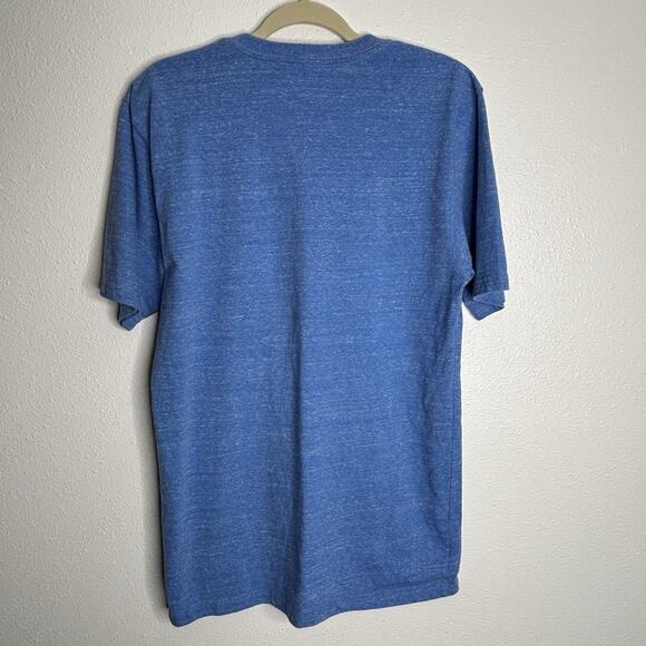 Carhartt Heavyweight Graphic T Shirt Loose Fit Top S Crew Work Heather Blue - Picture 5 of 5